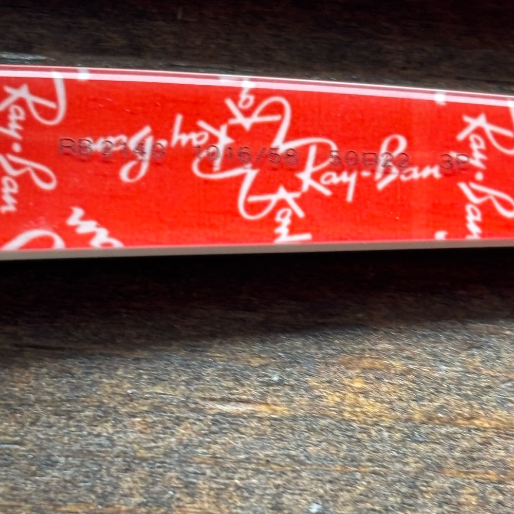 Ray-Ban Black and Red Sunglasses - Picture 5 of 5